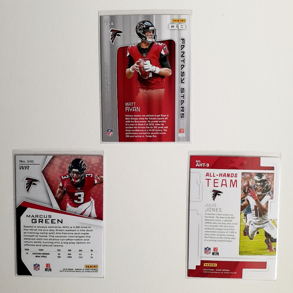 Atlanta Falcons 9 Card Lot [FBL2_1] - Picture 4 of 8